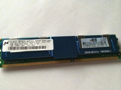 Лот: 5081901. Фото: 1. HP 1Gb 2Rx8 PC2-5300F-555-11. Оперативная память