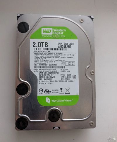 Лот: 13276447. Фото: 1. Винчестер WD 2Тб. Жёсткие диски (HDD)