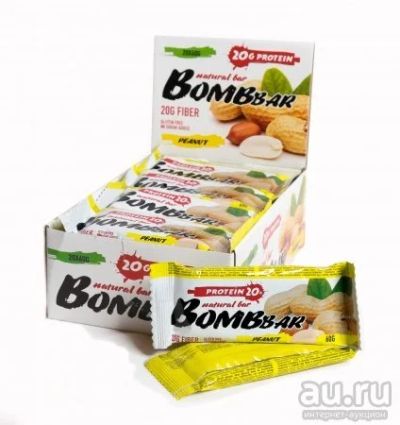 Лот: 17520343. Фото: 1. Bombbar Батончик протеиновый Bombbar... Спортивное питание, витамины