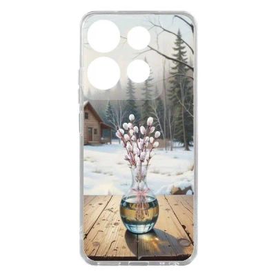 Лот: 25134804. Фото: 1. Чехол Krutoff Clear Case "Верба... Чехлы, бамперы