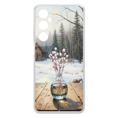 Лот: 25134632. Фото: 1. Чехол Krutoff Clear Case "Верба... Чехлы, бамперы