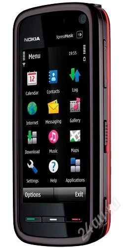 Лот: 1195269. Фото: 1. Nokia 5800 XpressMusic (красная... Смартфоны