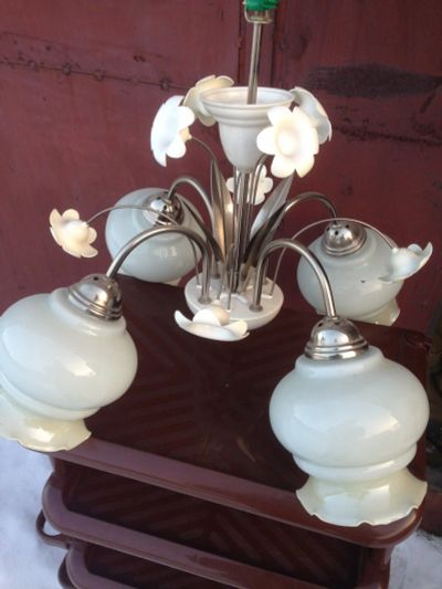 Лот: 13915420. Фото: 1. Люстра фарфор. Люстры, потолочные и подвесные светильники