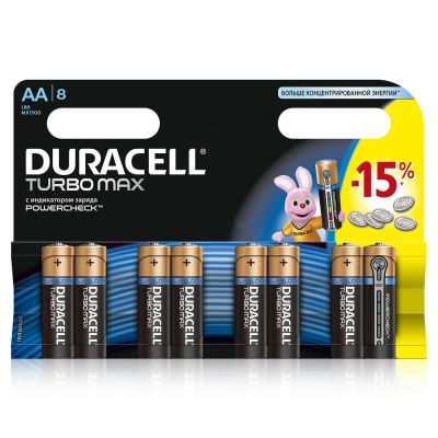 Лот: 7289809. Фото: 1. Батарейка LR6 Duracell Turbo MAX... Батарейки, аккумуляторы, элементы питания