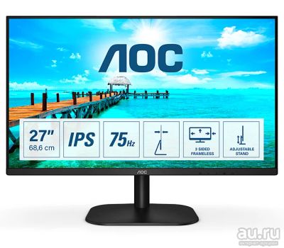 Лот: 18203201. Фото: 1. Новый IPS FullHD монитор 27" AOC... ЖК-мониторы