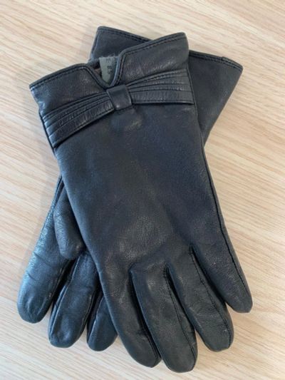 Лот: 25885137. Фото: 1. Перчатки кожаные женские, р. 8... Перчатки, варежки, митенки