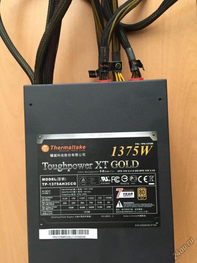 Лот: 5514807. Фото: 1. Блок питания Thermal take Toughpower... Корпуса, блоки питания