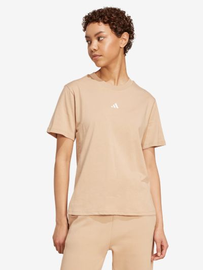 Лот: 25547953. Фото: 1. Футболка женская adidas, Коричневый. Другое (спортивная одежда)