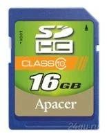 Лот: 1392521. Фото: 1. Карта памяти Apacer SD HC (Class... Карты памяти