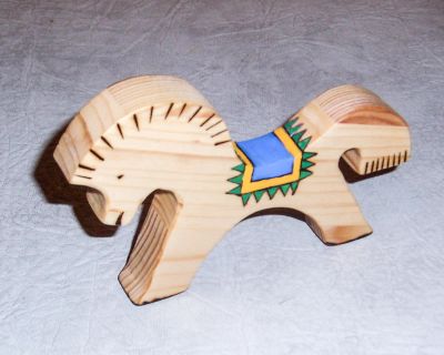 Лот: 9850372. Фото: 1. Лошадка деревянная ЭКО игрушка. Развивающие