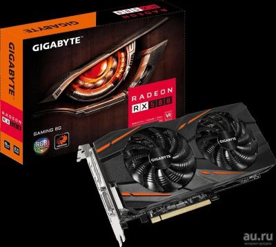 Лот: 10758882. Фото: 1. Radeon RX 580 Gigabyte GV-RX580Gaming-8GD... Видеокарты
