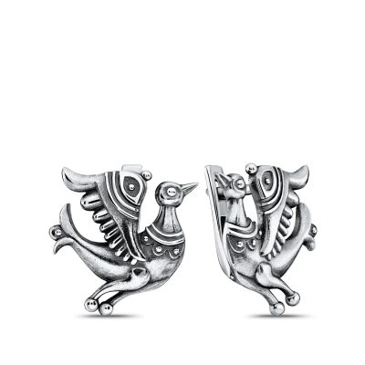 Лот: 23871155. Фото: 1. Серебряные серьги. Серьги, каффы