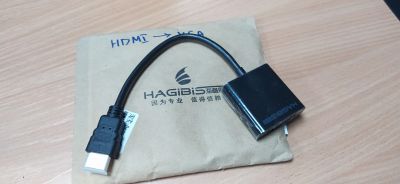 Лот: 6654370. Фото: 1. Переходник из HDMI в VGA для подключения... Шлейфы, кабели, переходники