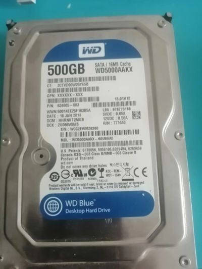 Лот: 25071153. Фото: 1. HDD WD 500Gb. Жёсткие диски (HDD)