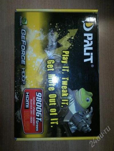 Лот: 2627618. Фото: 1. Palit GeForce 9800 GT 550Mhz PCI-E... Видеокарты