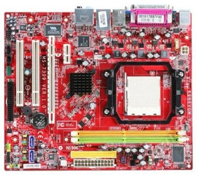 Лот: 538221. Фото: 1. Материнские платы MSI K9N6SGM-V. Материнские платы