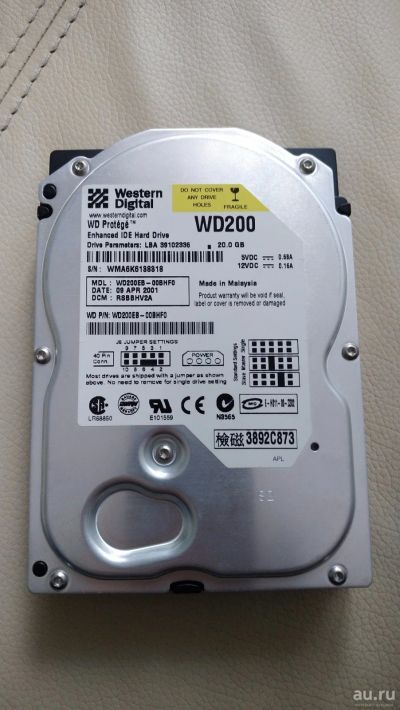 Лот: 17339543. Фото: 1. HDD 3,5" жесткий диск 20 Gb исправный. Жёсткие диски (HDD)
