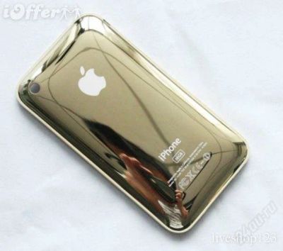 Лот: 1866674. Фото: 1. Задняя крышка iPhone 3G/3Gs Gold... Корпуса, клавиатуры, кнопки