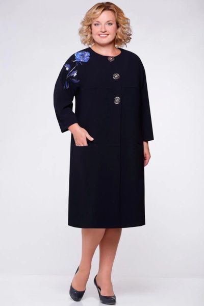 Лот: 7827736. Фото: 1. Костюм №1240/9 р-р. 66 синий. Костюмы
