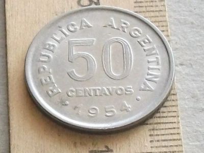 Лот: 16215168. Фото: 1. Монета 50 сентаво Аргентина 1954... Америка