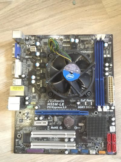 Лот: 16067049. Фото: 1. Материнская плата ASRock H55M-LE. Материнские платы