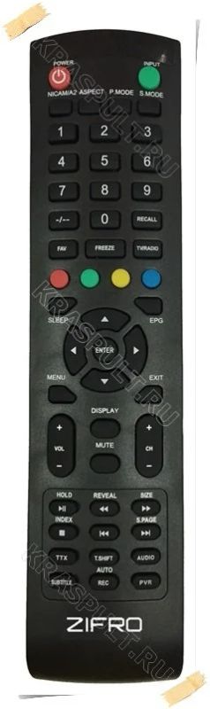 Лот: 15906985. Фото: 1. Пульт ZIFRO LTV19K307P001, LTV24K307P001... Пульты ДУ