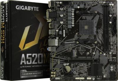 Лот: 18596901. Фото: 1. MB Gigabyte A520M S2H. Материнские платы