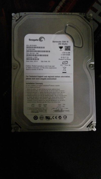 Лот: 9381717. Фото: 1. HDD Sata Seagate ST3250310AS 3... Жёсткие диски