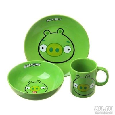 Лот: 9986802. Фото: 1. Набор детской посуды "angry birds... Всё для кормления