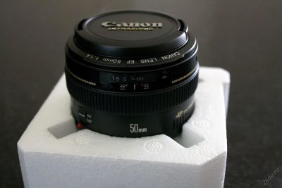 Лот: 5945109. Фото: 1. Canon EF 50mm F1.4 + фильтр ультрафиолетовый... Объективы