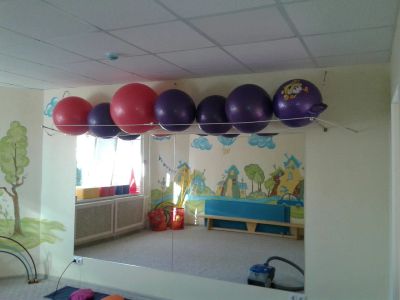 Лот: 8071874. Фото: 1. Полка канатная для мячей и легкого... Мебель для детских садов