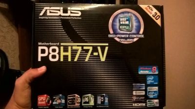 Лот: 10059297. Фото: 1. Asus P8H77-V. Материнские платы