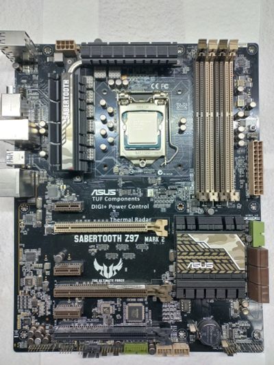 Лот: 21763471. Фото: 1. Asus sabertooth z97 mark2 + intel... Материнские платы