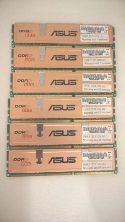 Лот: 11246414. Фото: 1. Продам 6 планок памяти Asus по... Оперативная память