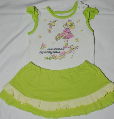 Лот: 5491117. Фото: 1. Комплект (футболка+юбка). Костюмы, пиджаки, комбинезоны