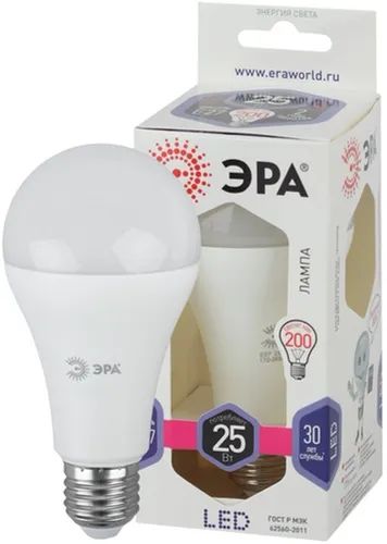 Лот: 24518748. Фото: 1. Светодиодная лампа ЭРА LED A65-25W-860-E27. Лампочки