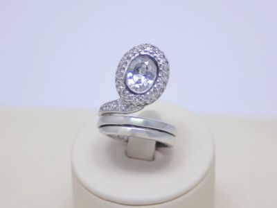 Лот: 14614416. Фото: 1. СЕРЕБРЯНОЕ КОЛЬЦО С ЦИРКОНИЕМ... Кольца, перстни