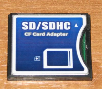 Лот: 855016. Фото: 1. Переходник SD/SDHC -> CF Card... Шлейфы, кабели, переходники