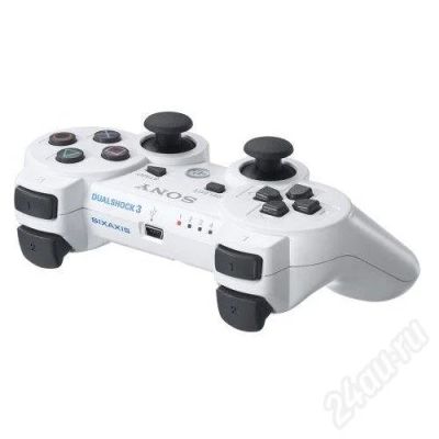 Лот: 717757. Фото: 1. [PS3] Джойстик белый Sony DualShock3... Аксессуары для игровых приставок, консолей, геймпады