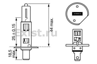 Лот: 18589296. Фото: 1. Лампа h1 12v 55w h1 plus 50 (коробка... Электрооборудование