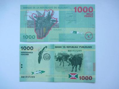 Лот: 9877404. Фото: 1. Бурунди 1000 франков 2015 без... Африка