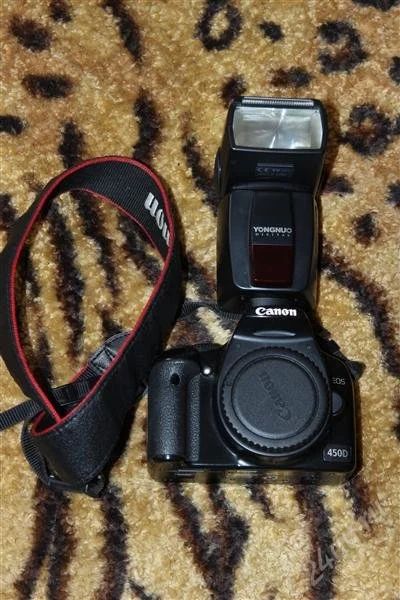 Лот: 2194844. Фото: 1. Canon 450D + вспышка YN460 speedlite... Цифровые зеркальные