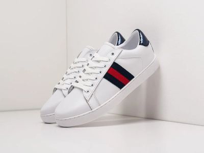 Лот: 17402889. Фото: 1. Кроссовки Gucci Stripe Leather... Кеды, кроссовки, слипоны