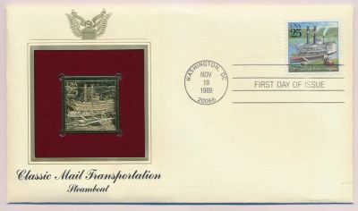 Лот: 14787695. Фото: 1. США 1989 КПД с металлической репликой... Марки