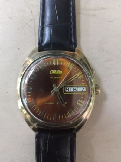 Лот: 20861705. Фото: 1. Часы Слава. СССР. Позолоченные... Оригинальные наручные часы