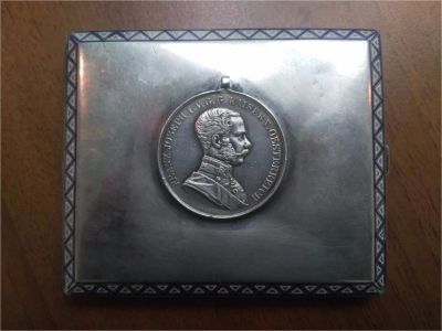 Лот: 9721228. Фото: 1. Портсигар 1924 года. Серебро... Ювелирные изделия