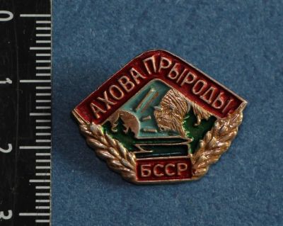 Лот: 11540927. Фото: 1. Значок: Ахова природы. БССР. Охрана... Сувенирные