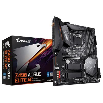 Лот: 20970334. Фото: 1. Материнская плата Z490 AORUS ELITE... Материнские платы