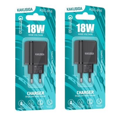 Лот: 22143368. Фото: 1. СЗУ KAKUSIGA KSC-916 USB-A 18W... Зарядные устройства, блоки питания, адаптеры сетевые для смартфонов