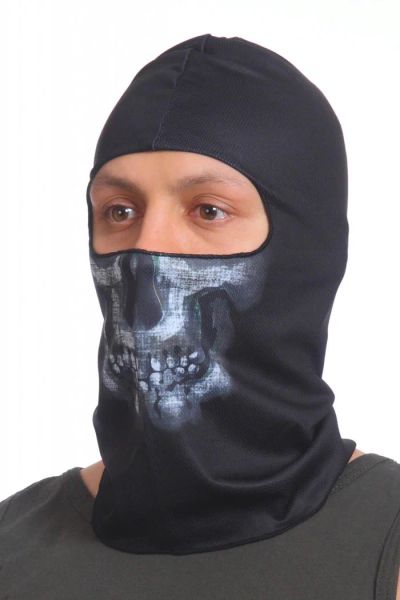 Лот: 8926586. Фото: 1. Балаклава-маска с черепом (черная... Другое (туризм, охота, рыбалка, самооборона)